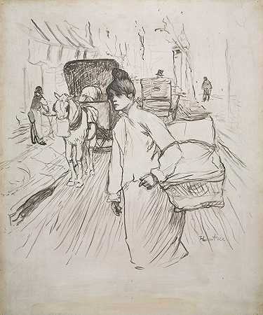 洗衣妇`The Laundress (1888) by Henri de Toulouse-Lautrec