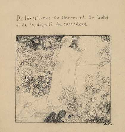 圣礼的卓越和祭司的尊严`De l’excellence du sacrement et de la dignite du sacerdoce (ca. 1893) by Maurice Denis