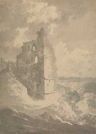 纳雷斯伯勒城堡`Knaresborough Castle by William Alexander