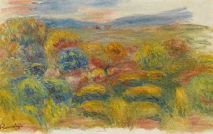 红色柯林`La Colline Rouge (circa 1906~10) by Pierre-Auguste Renoir