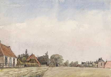 希尔蒙尼库格之景`Gezicht op Schiermonnikoog (1875) by Jan Daniël Cornelis Carel Willem baron de Constant Rebecque