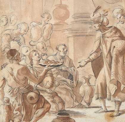 约瑟夫分发小麦`Joseph Distributing Wheat by Gaspar de Crayer