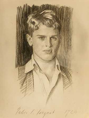 亨利·斯特吉斯·拉塞尔肖像`Portrait of Henry Sturgis Russell (1924) by John Singer Sargent