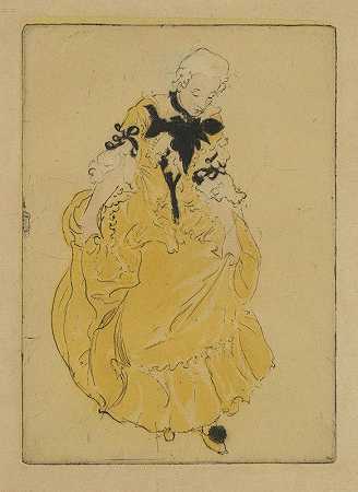 尊敬`Révérence (1896) by Carl Larsson