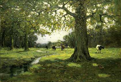 梅多布鲁克`Meadow Brook (ca. 1912) by Charles P. Gruppe