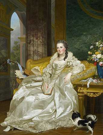 伯爵夫人d穿着西班牙服装的埃格蒙特·皮格纳泰利`The Comtesse dEgmont Pignatelli in Spanish Costume (1763) by Alexander Roslin