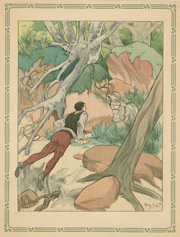 我妈妈的蓝色故事-第5页`Contes bleus de ma mère~grand pl 5 (1912) by Henry Morin