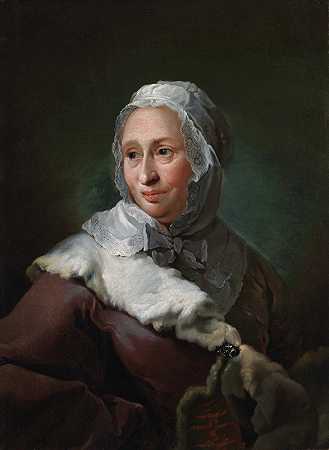 伊丽莎白·玛丽·法布里修斯的肖像，生于039年修道院院长`Portræt af Elisabeth Marie Fabritius, født dAbbestée (1751 – 1752) by Carl Gustaf Pilo