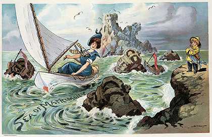 在危险水域安全`Safe in dangerous waters (1903) by Samuel Ehrhart