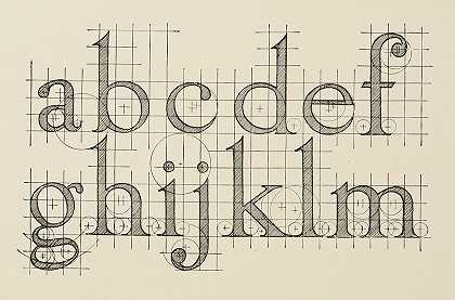 罗马小写字母的构造方案`Scheme for the construction of Roman Small Letters (1902) by Frank Chouteau Brown