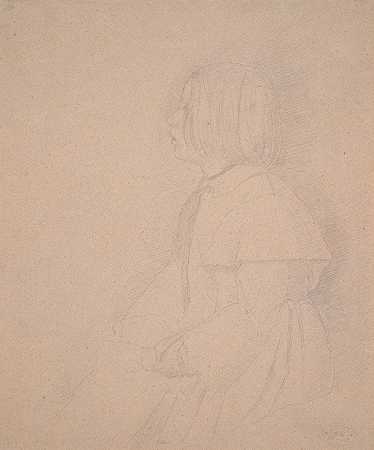 朱利亚·贝莱利肖像`Portrait of Giulia Bellelli (1858–59) by Edgar Degas