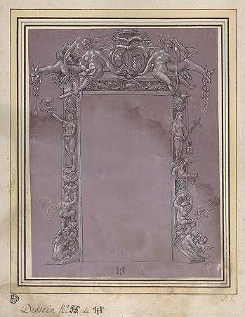 门道设计`Design for a Doorway (16th century) by Monogrammist HT