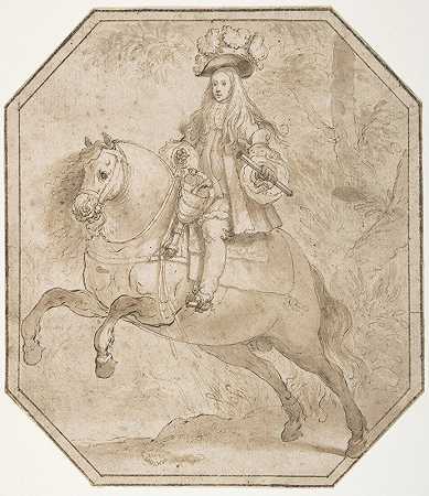 骑马的西班牙查理二世`Charles II of Spain on Horseback (late 17th century) by Matías de Torres