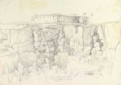 锡拉丘兹修道院`Cloister in Syracuse (1835) by Anton Hallmann