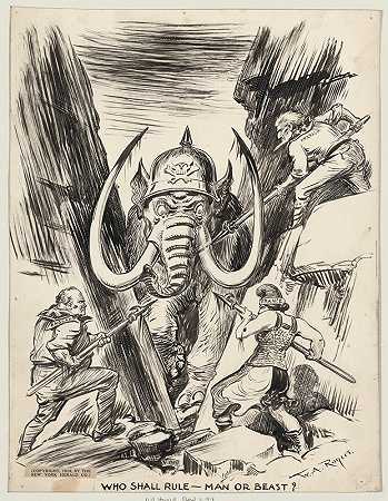 谁来统治人类或野兽`Who shall rule–man or beast (1908) by William Allen Rogers