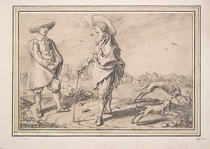 多德雷赫特两位绅士的肖像`Portrait of two gentlemen from Dordrecht (ca. 1630) by Jacob Gerritsz Cuyp