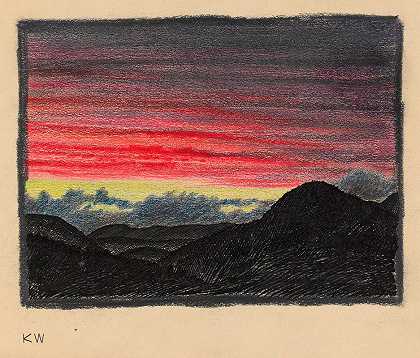 无标题（自然研究）2`Ohne Titel (Naturstudie) II (around 1924) by Karl Wiener