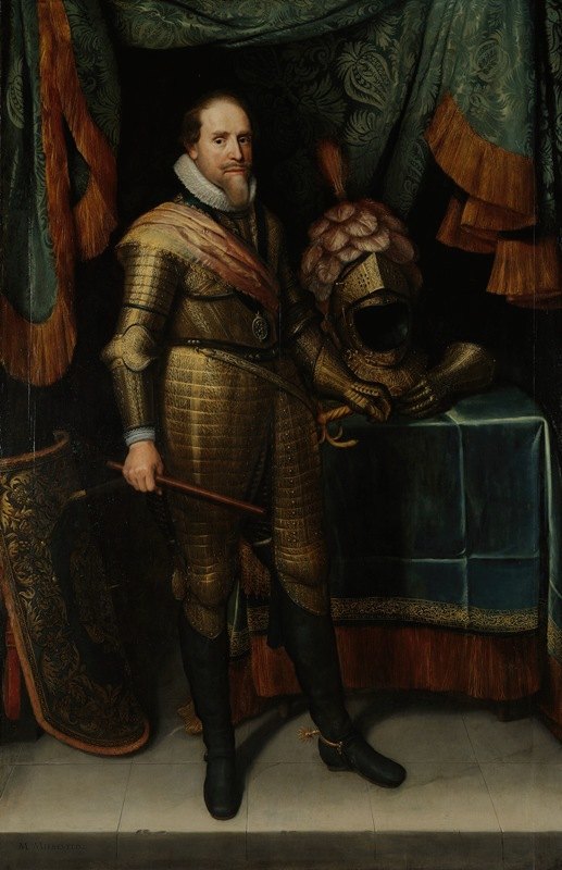 奥兰治王子毛里茨（1567-1625）`Maurits, Prince of Orange (1567~1625) (c. 1613 ~ c. 1620) by Michiel Jansz. Van Mierevelt