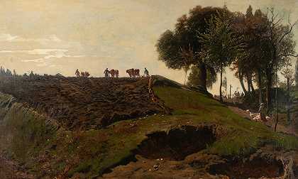 农村生活`Rural life (1876) by Julius Jacob Ii