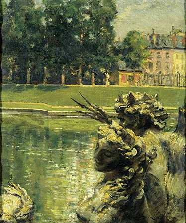 凡尔赛海王星盆地`Bassin de Neptune, Versailles (1913) by James Carroll Beckwith