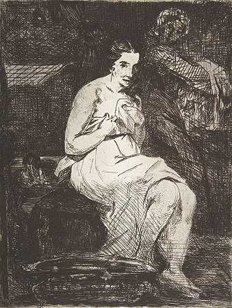 化妆间`The Toilette (1861–62) by Édouard Manet