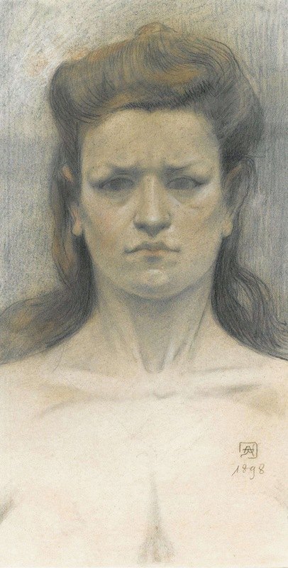 女人`Femme (1898) by André Rassenfosse
