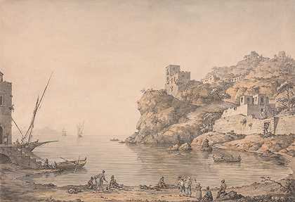 那不勒斯附近的海岸`The Coast Near Naples by William Marlow