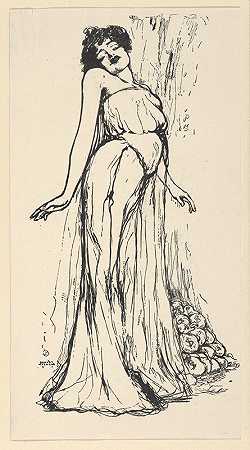 奥尔加那打素`Olga Nethersole (1890) by Ernest Haskell