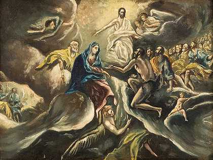 奥加兹伯爵葬礼`Count Orgaz funeral by El Greco (Domenikos Theotokopoulos)
