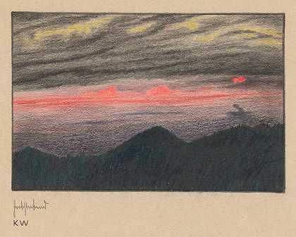 秋夜II`Herbstabend II (around 1924) by Karl Wiener