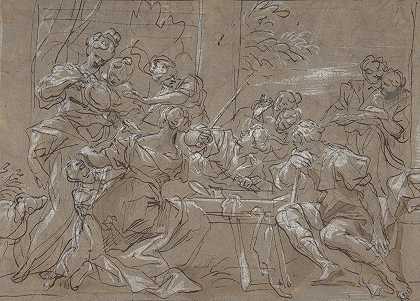 阿基里斯和莱科米德的女儿们`Achilles and the Daughters of Lycomedes (1647–1726) by Gregorio de; Ferrari
