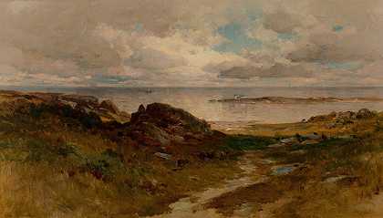 马萨诸塞州海岸`A Bit of Massachusetts Coast (1890) by George Henry Smillie