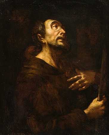 圣人画像`Portrait of a Saint (18th Century) by European School