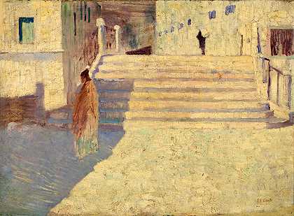 二号楼梯旁的女人`Femmes pres des Escaliers no. II by Frank Edwin Scott