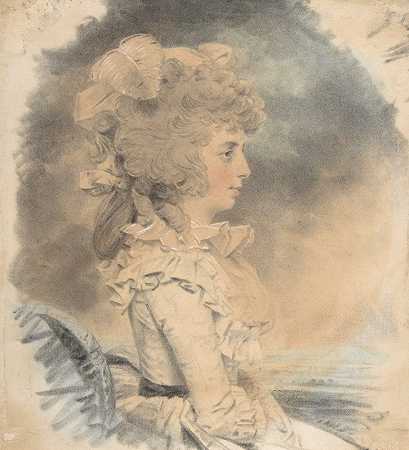 帕默太太`Mrs. Palmer (1785) by John Downman
