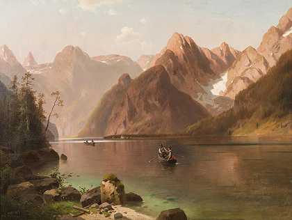 阿尔卑斯湖`Alpine Lake by Ludvík Barták