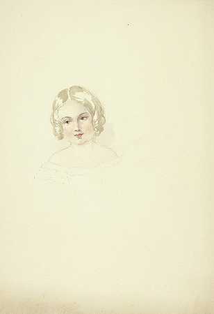 少女头像`Portrait Head of a Young Girl by Elizabeth Murray