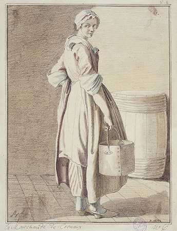 Cernaux商人`La marchande de Cernaux (1698 ~ 1762) by Edmé Bouchardon