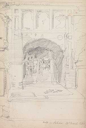 1860年3月18日，拉合尔`Well in Lahore, 18 March 1860 (1860) by William Simpson