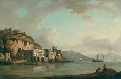 那不勒斯湾与圣玛丽亚·德格利·安吉利`The Bay of Naples with Santa Maria degli Angeli by William Marlow