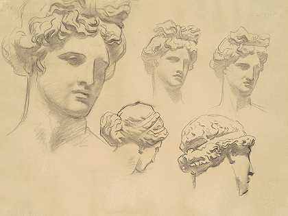 研究阿波罗与缪斯女神`Studies for Apollo and the Muses (c. 1921) by John Singer Sargent