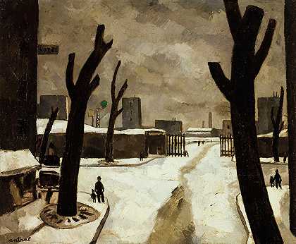 雪（平原柱）`Neige (poterne de la plaine) (1926) by Louis Robert Antral