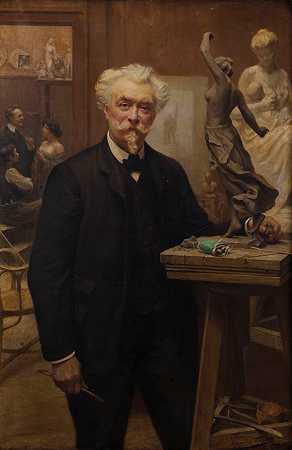 雕塑家亨利·阿劳德工作室`Latelier du sculpteur Henri Allouard (1905) by Léon Eugène Maxime Faivre
