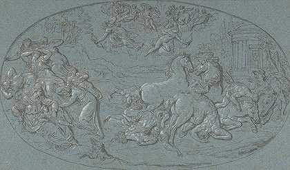 尼奥贝和她的孩子们的死亡`Death of Niobe and Her Children (late 17th–early 18th century) by Circle of Bernard Picart