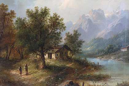 施蒂里亚景观II`Landschaft in de Steiermark II by Eduard Boehm