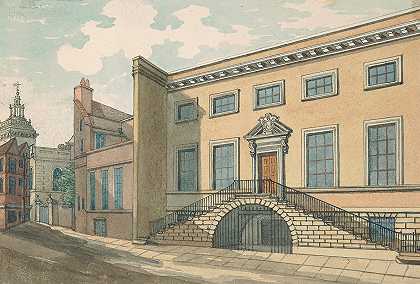 戴尔s厅`Dyers Hall (between 1794 and 1800) by Samuel Ireland
