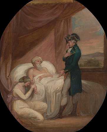 婆罗门把女儿科拉里交给布兰德福德照顾`The Brahmin Committing his Daughter Coraly to the Care of Blandford by Thomas Kirk