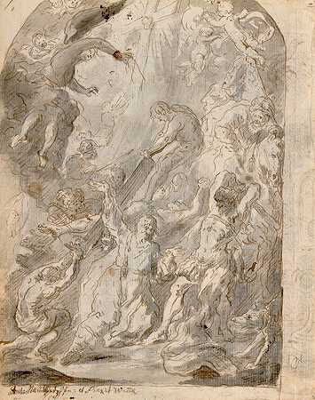 圣犹大殉道史奎德沃德`Martyrium des heiligen Judas Thaddäus (1760~1770) by Franz Xaver Wagenschön