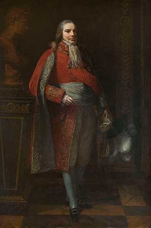 查尔斯·莫里斯·德塔利兰德·佩里戈德（1754-1838）的肖像，穿着大管家的服装`Portrait de Charles~Maurice de Talleyrand~Périgord (1754~1838), en habit de grand chambellan (1807) by Pierre-Paul Prud;hon