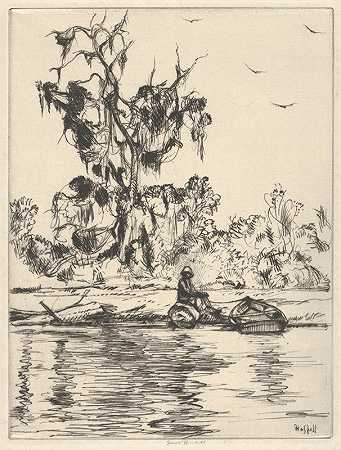 内格罗斯和秃鹰`Negress and the Buzzards (1915) by Ernest Haskell